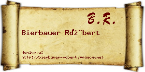 Bierbauer Róbert névjegykártya