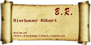 Bierbauer Róbert névjegykártya