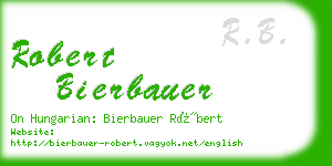 robert bierbauer business card